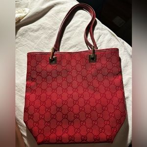 GG Canvas Leather-Trim Tote